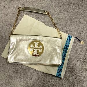 Gold Tory Burch purse